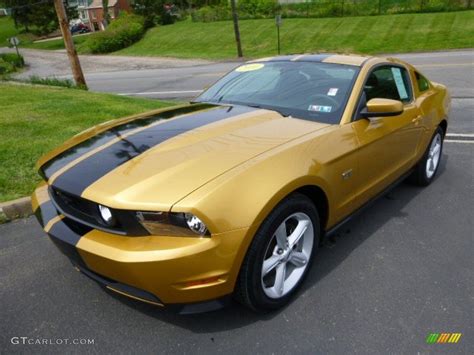 2010 Sunset Gold Metallic Ford Mustang Gt Coupe 80895027 Photo 5