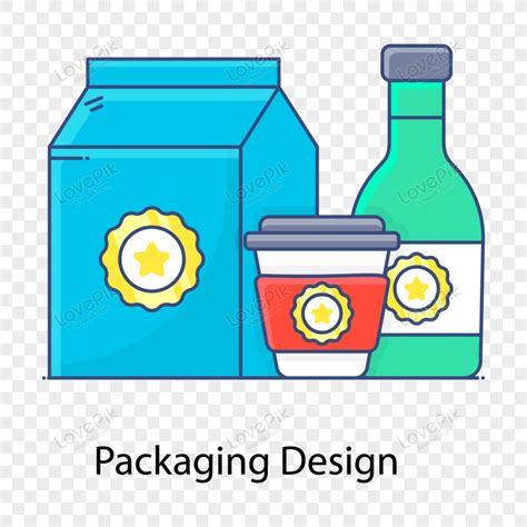 Packaging Design Flat Outline Icon Product Packaging Png Transparent