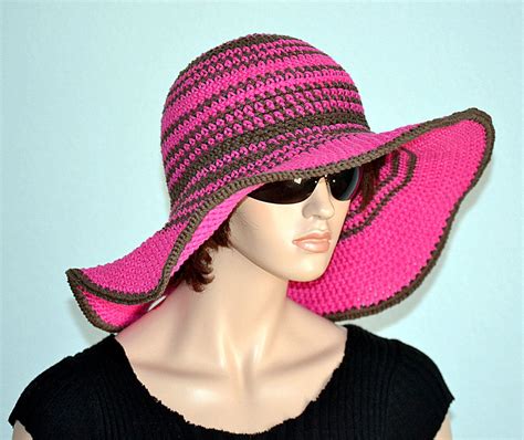 Crochet Summer Hat Handmade Sun Hat Beach Hat Cotton Hat By