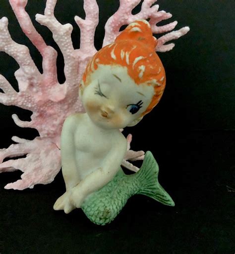 Kenmar Vintage Mermaid Figurine With Ariel Do Figurines Mermaids Retro