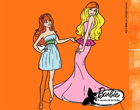 Dibujo De Barbie Estrena Vestido Pintado Por Annette En Dibujos Net El My Xxx Hot Girl