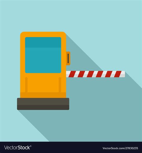 Toll Road Gate Icon Flat Style Royalty Free Vector Image