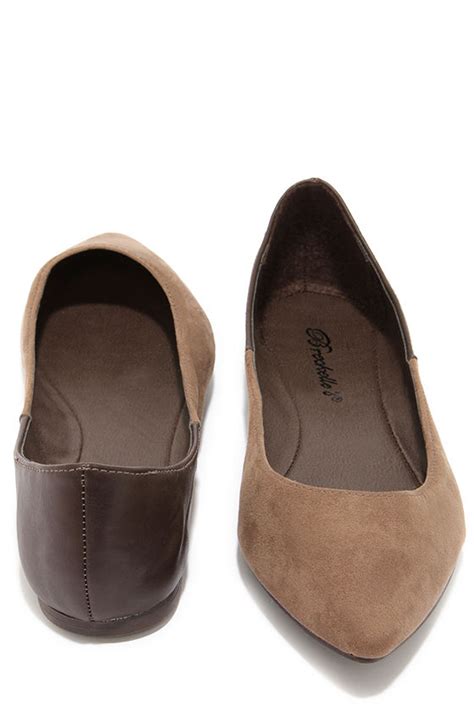 Cute Brown Flats Pointed Flats Brown Shoes 1700 Lulus