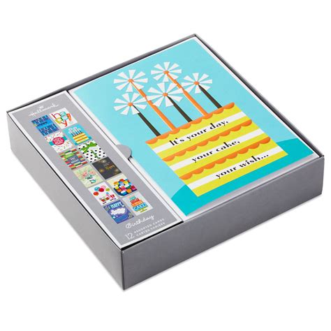 Premium Assorted Birthday Cards Box Of 12 Boxed Cards Hallmark