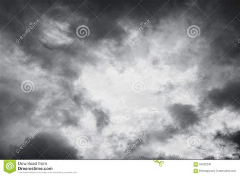 Black And White Of Sky And Storm Clouds Stock Image Image Of Heaven