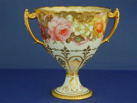 14 antique pieces art nouveau royal albert crown china hand painted blush c1917. Royal Crown Derby Two Handled Goblet Decorated With An All ...