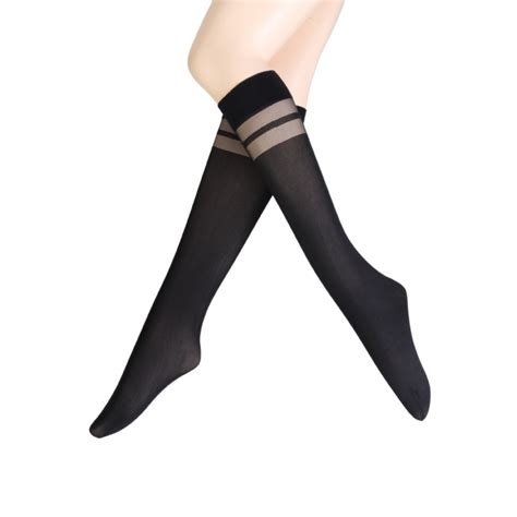 Sarah Borghi Helga Black Sheer Knee Highs Sokisahtel