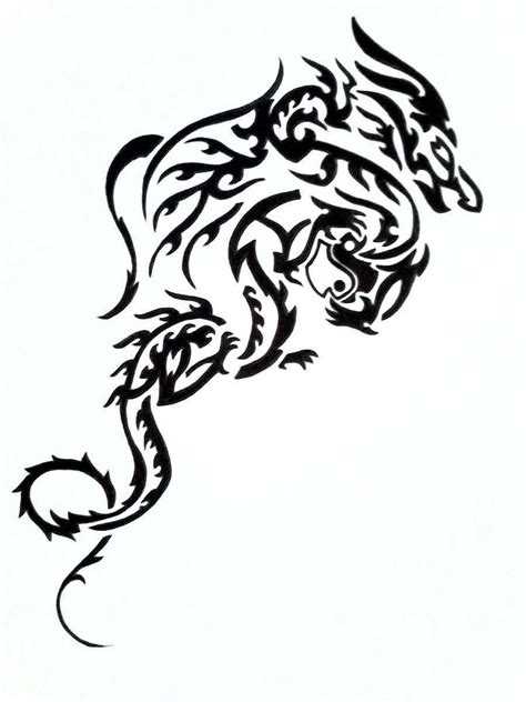 Continuous one line drawing forks spoons knife plates and all eating and cooking utensils can be used for restaurant logos cakes and others black and white vector illustr. Black & White Dragon Tattoo Designs by Khomesclip | Redchn ...