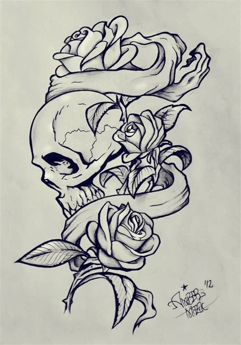 Si vous êtes à la recherche de dessin de tete de mort, voici un condensé rapide de ce que vous pouvez trouver sur internet pour la thématique tete de mort. Skulls and roses | Tattoos, Tattoo designs, Rose tattoo design