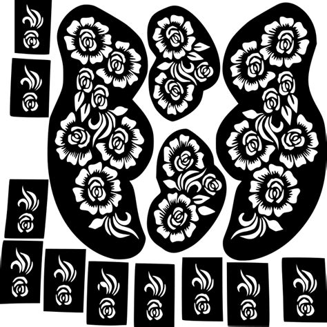 Thoroughly dry your skin using a towel. Henna Temporary Tattoo Body Art Sticker Stencil # ...
