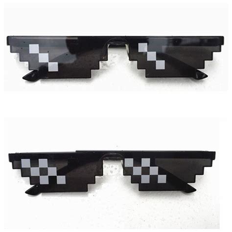 Deal With It Glasses 8 Bits Mosaic Pixel Sunglasses Men Women Party Eyewear Uygun Fiyatlı Satın