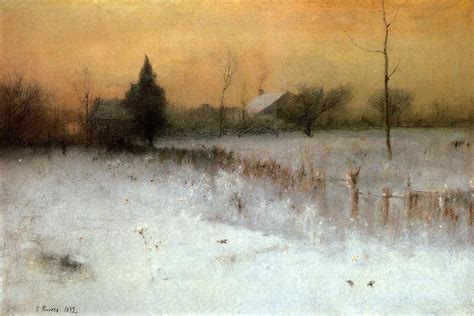 George Inness Landscape Paintings Winter Landscape Painting