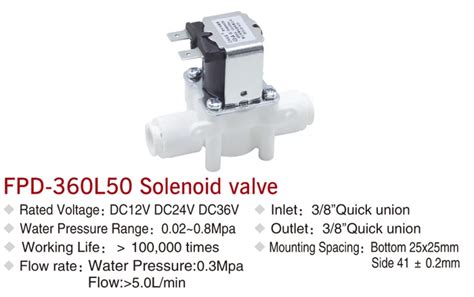 Cnkb Fpd 360l50 38 Quick Union Solenoid Valve For Water Dispenser