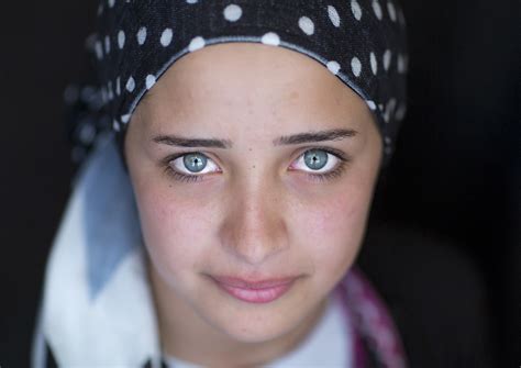 Close Up Of A Young Syrian Refugee Face With Blue Eyes Er Flickr