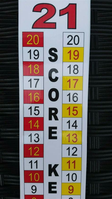 Cornhole Horseshoe Scoreboard Score Keeper Sign Red And Yellow