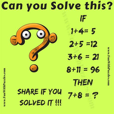 Logic Number Puzzle Question And Answer In Math For Teens Fun With