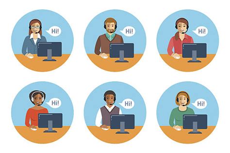 Call Center Illustrations Royalty Free Vector Graphics