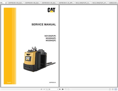Caterpillar Lift Truck No12n2fp Service Manuals