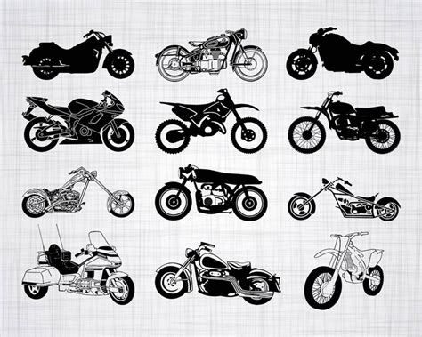 Motorcycle Svg Bundle Motorcycle Svg Motorcycle Clipart Cut Etsy