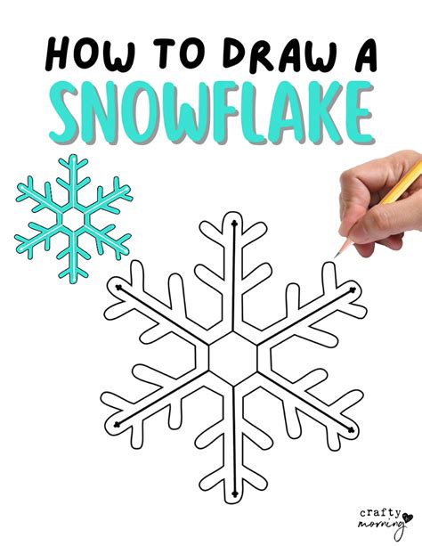How To Draw A Snowflake Easy Step By Step Crafty Morning