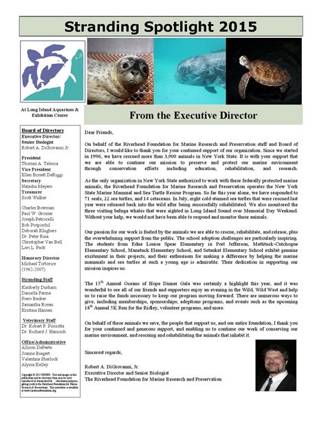 Rfmrp Newsletter 2015 By Riverhead Foundation For Marine Research And