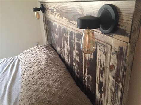 Farmhouse Headboard King With Lights See More Ideas About Bedroom
