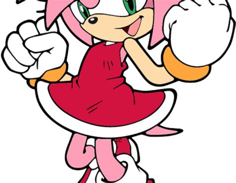 Sonic The Hedgehog Clipart Red Amy From Sonic Coloring Sheet Png