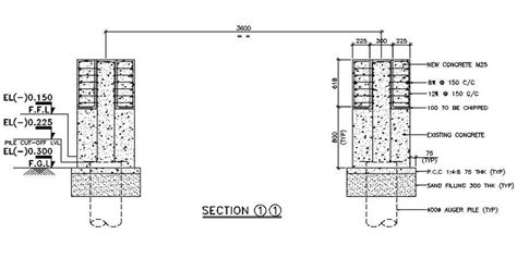 Sand Filter Foundation Details Are Given In This 2d Autocad Dwg Drawing