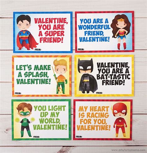 Free Printable Dc Superhero Valentines Superhero Valentines