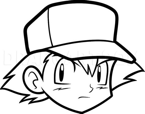 How To Draw Ash Ketchum Easy Step By Step Drawing Guide By Dawn Drawings