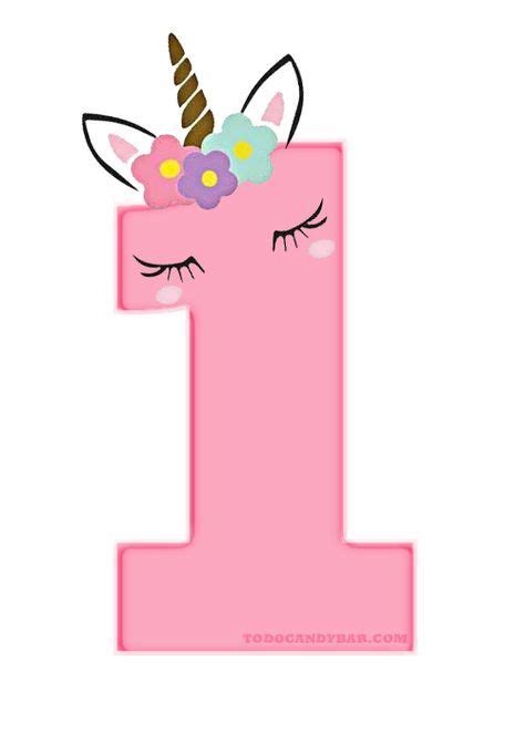 Numeros de Unicornios para Imprimir Gratis | Todo Candy Bar | Imagenes