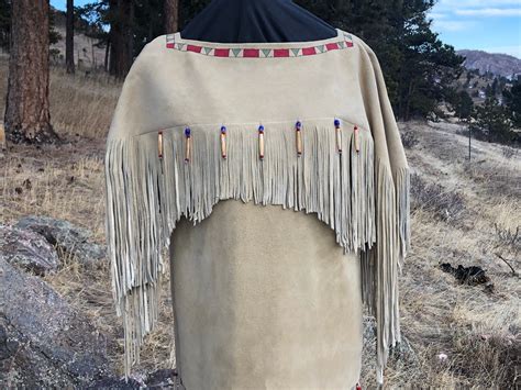 buckskin deerskin native american dress plains indian etsy