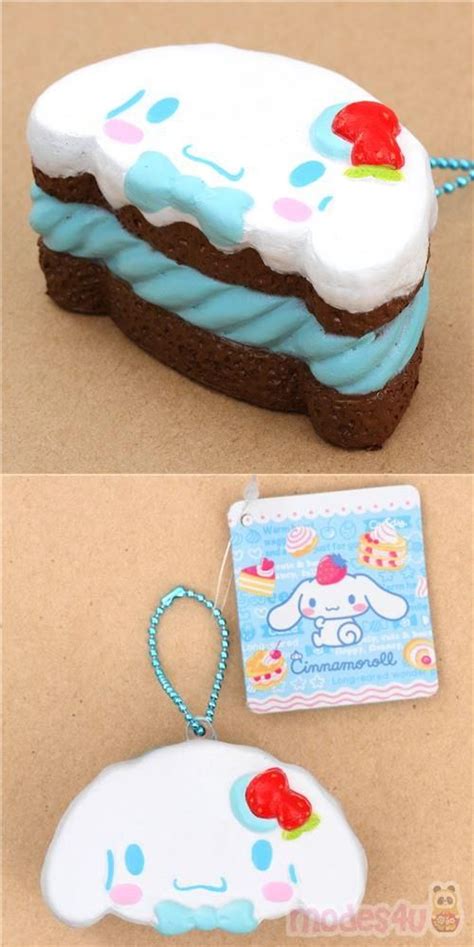 Squishy Cinnamoroll Torta Marrone Ripieno Blu Per Borsa Zaino Cake