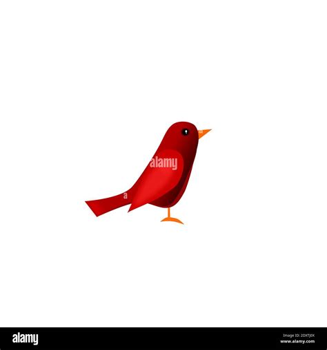 Red Bird Vector Art Made By Using Inkscape Stock Vector Image And Art Alamy