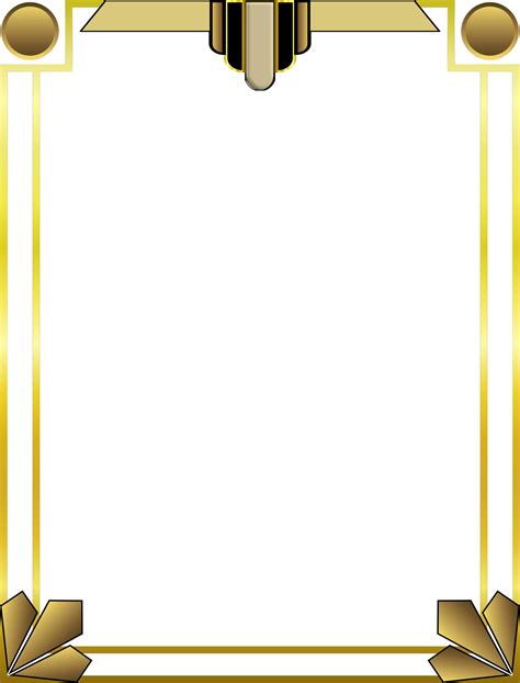 Art Deco Border 2 by @Arvin61r58, Art Deco style border/frame, on @openclipart | Art deco border ...