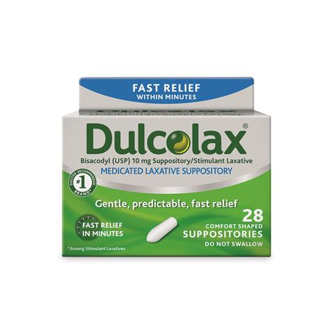 Dulcolax Laxative Suppository For Gentle Overnight Constipation Relief