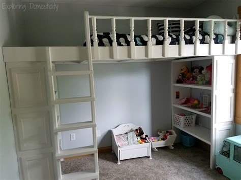 Loft beds are very popular for students in dorm rooms because they can place their study table, computer and other college stuff underneath the loft bed. Play Room Loft Bed with Organization ⋆ Exploring Domesticity