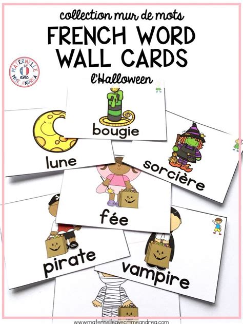 French Halloween Vocabulary Cards Cartes De Vocabulaire Lhalloween