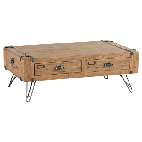 Tables basses coffre table basse bois de recuperation massif 80 x 40 x 35 cm kerst afbeeldingen afbeeldingen. Table basse design malle-cabine WELLWOOD en sapin massif ...