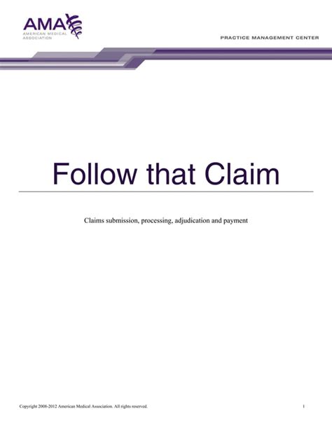 Ama Flow That Claim Submission Processing Adjudication And Payment Pdf
