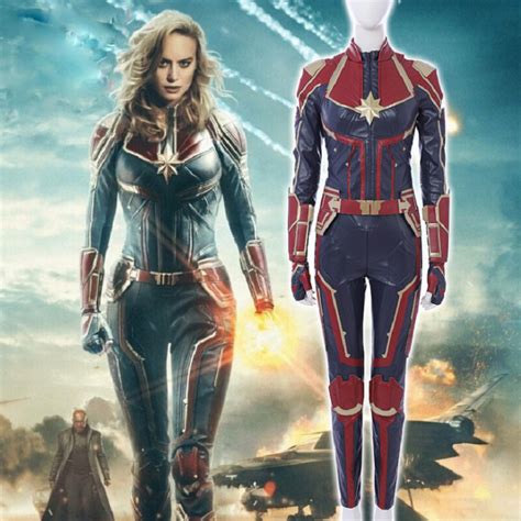 Captain Marvel Costume Carol Danvers Cosplay Costume Cosplaysos