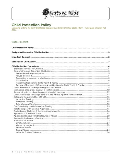 Fillable Online Licensing Criteria For Early Childhood Education And