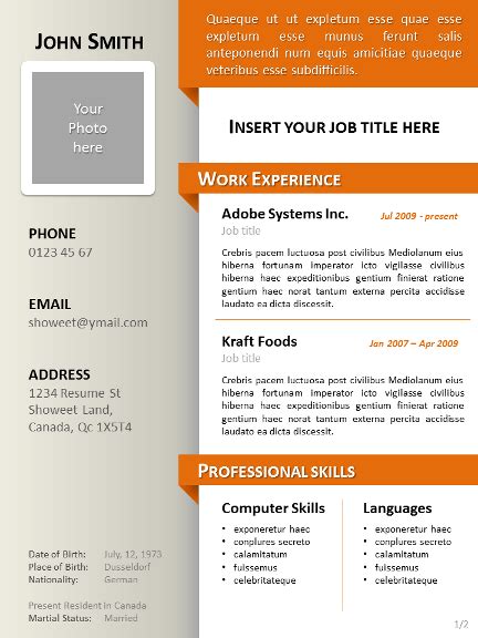 Maybe you would like to learn more about one of these? Clean Resume/CV Template for Powerpoint