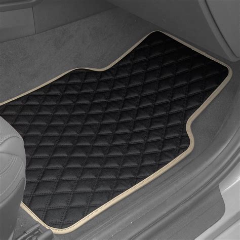 Fh Group Deluxe Universal Fit Non Slip Faux Leather Car Floor Mats Full