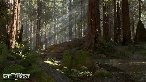 Les Planètes De Star Wars Battlefront La Création D Endor Star Wars Video Games Redwood Tree
