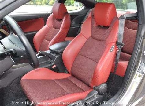 The Bright Red Leather Seats Of The 2013 Hyundai Genesis Coupe 38 R