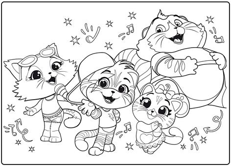Free 44 Cats Coloring Pages Youloveitcom Sketch Coloring Page