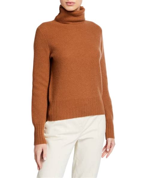 Neiman Marcus Cashmere Collection Cashmere Honeycomb Turtleneck Sweater