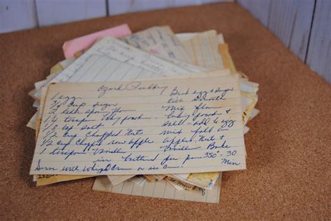 Handwritten Vintage Recipe Cards Old Recipes On Scraps Of Etsy Old