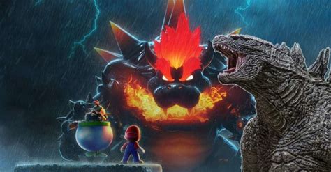 Mario And Bowser Face Off In New Godzilla Tribute